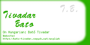 tivadar bato business card